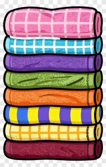 Colorful Stacked Towels PNG