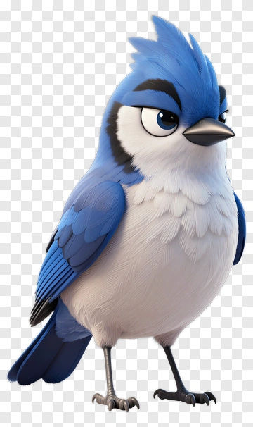 Cartoon Blue Jay Bird PNG