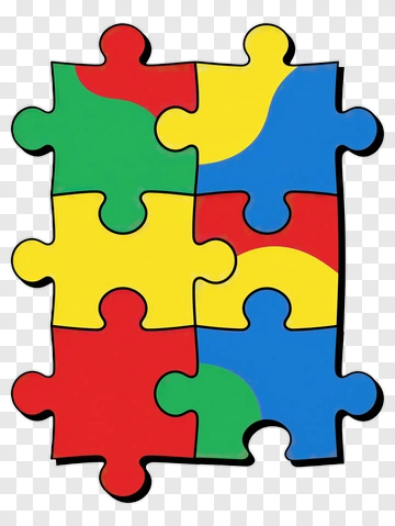 Colorful Puzzle Pieces PNG