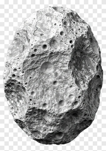 Rocky Asteroid With Craters PNG