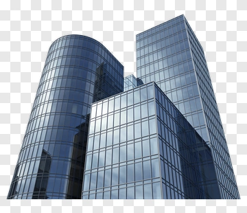 Modern Glass Office Building PNG