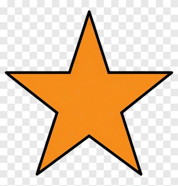 Orange Star Shape PNG