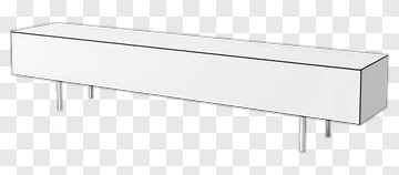 Minimalist White Bench PNG