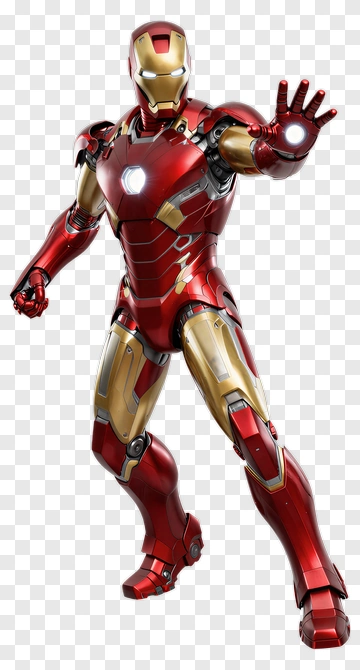 Iron Man In Red And Gold Armor PNG