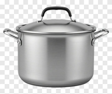 Stainless Steel Cooking Pot PNG