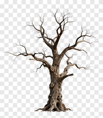 Old Tree With Gnarled Branches PNG