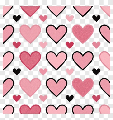 Colorful Heart Pattern PNG
