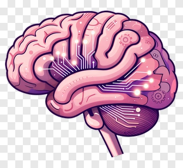 Digital Brain With Circuitry Design PNG
