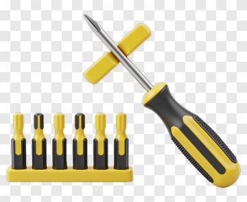Screwdriver And Bit Set PNG
