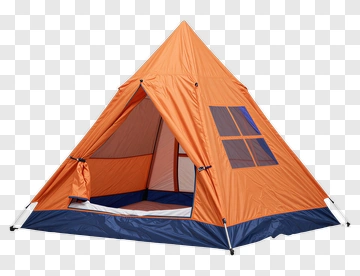 Orange Camping Tent PNG