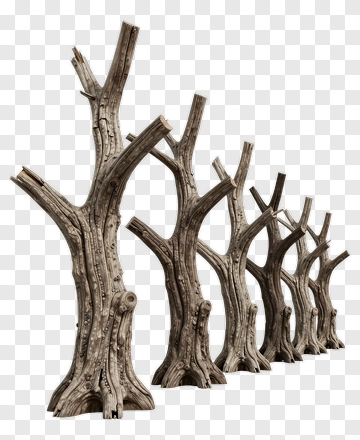 Set Of Stylized Dead Trees PNG