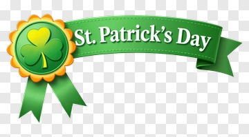 St. Patrick's Day Badge With Shamrock PNG