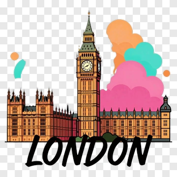 Cartoon London Big Ben Illustration PNG