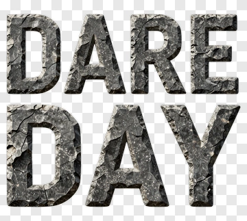 Dare Day Text Design PNG