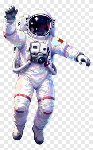 3D Astronaut Floating In Space PNG