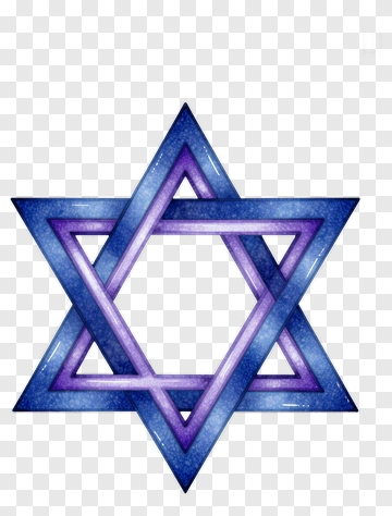 Star Of David With Blue And Purple Gradient PNG
