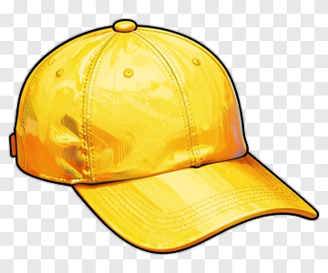Yellow Baseball Cap PNG