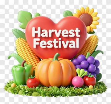 Harvest Festival With Colorful Vegetables And Pumpkin PNG