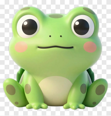 3D Cartoon Frog PNG