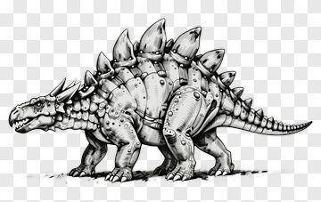 Cartoon Stegosaurus Dinosaur PNG