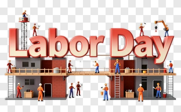 Labor Day Celebration With Construction Workers PNG
