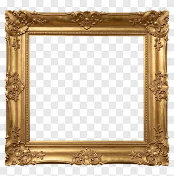 Ornate Gold Picture Frame PNG
