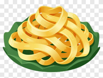 Plate Of Fettuccine Pasta PNG