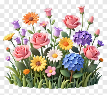 Colorful Flower Bouquet PNG