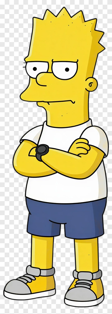 Bart Simpson Standing With Arms Crossed PNG