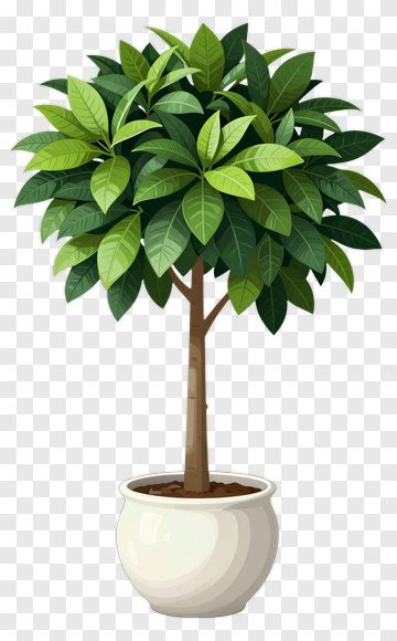 Potted Green Tree PNG