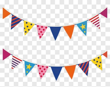Colorful Party Bunting Flags PNG