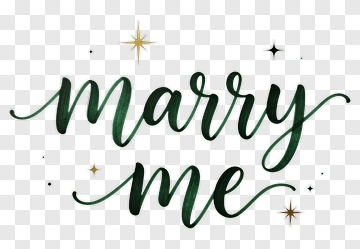 Marry Me Text Design PNG