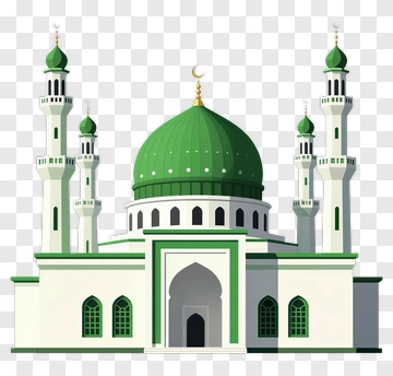 Green Mosque With Minarets PNG