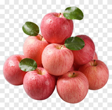 Fresh Red Apples With Green Leaves PNG
