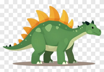 Cartoon Stegosaurus Dinosaur PNG