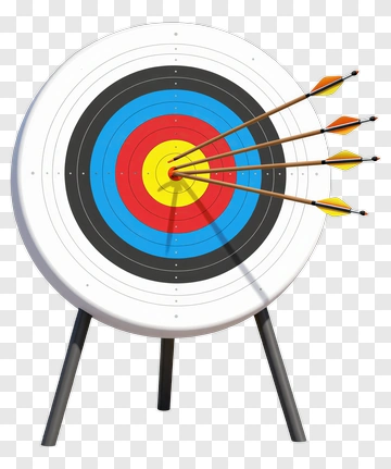 Archery Target With Arrows PNG