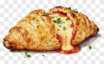 Cheesy Croissant With Melting Filling PNG