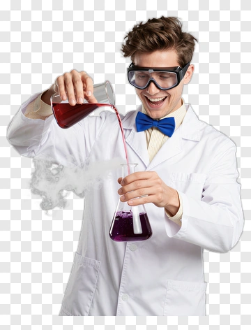 Scientist Pouring Chemicals In A Laboratory PNG