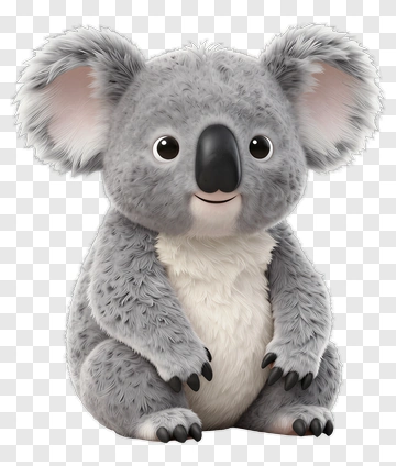 Cute Cartoon Koala Sitting PNG
