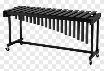 Black Xylophone On Wheels PNG