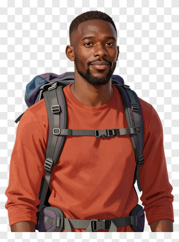 Hiker Wearing A Backpack PNG