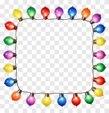 Colorful String Of Decorative Lights PNG