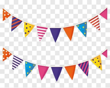 Colorful Party Bunting Flags PNG