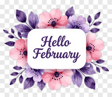 Hello February Floral Arrangement PNG