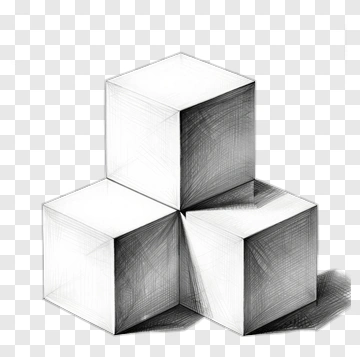 3D Cubes In Perspective PNG