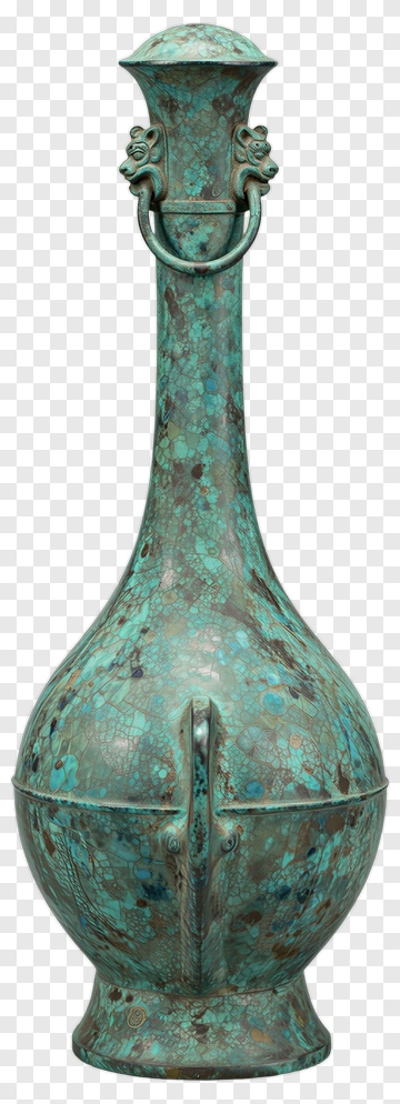 Antique Bronze Ewer With Lion Handles PNG