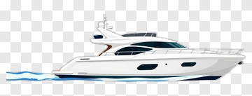 Luxury Yacht On Water PNG