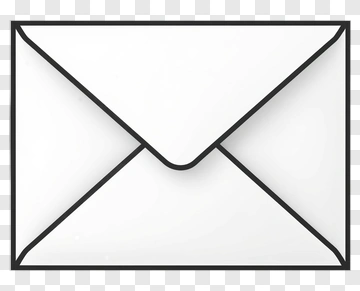 White Envelope With Black Outline PNG