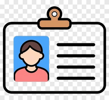 Identification Card With Blank Information PNG