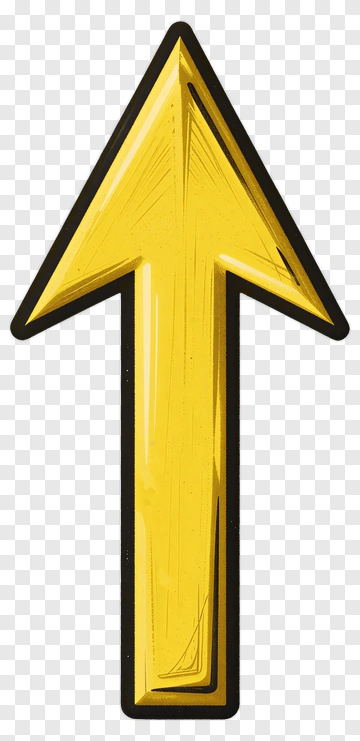 Yellow Arrow Pointing Up PNG